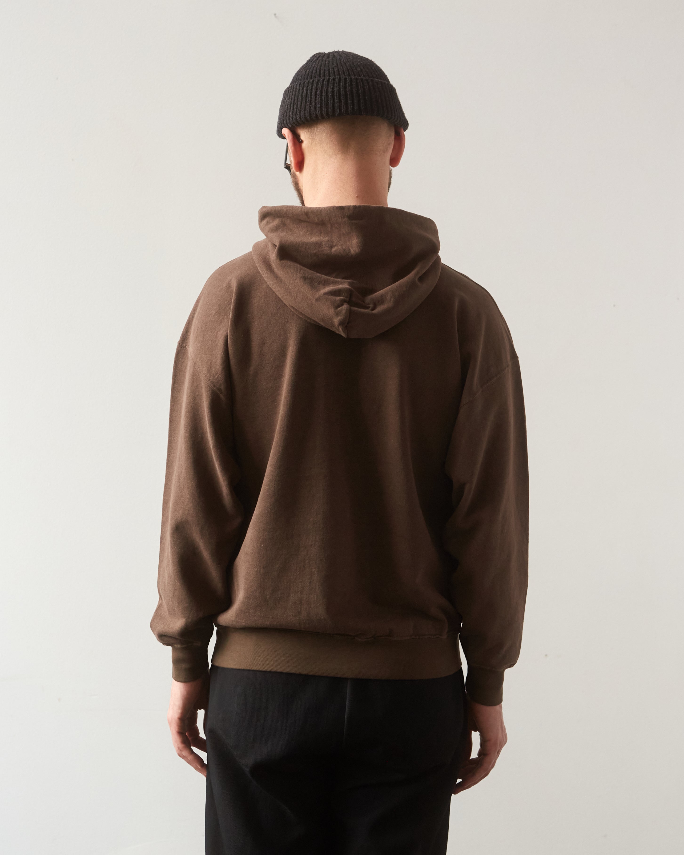 Evan Kinori Hooded Sweatshirt, Faded Brown – Glasswing