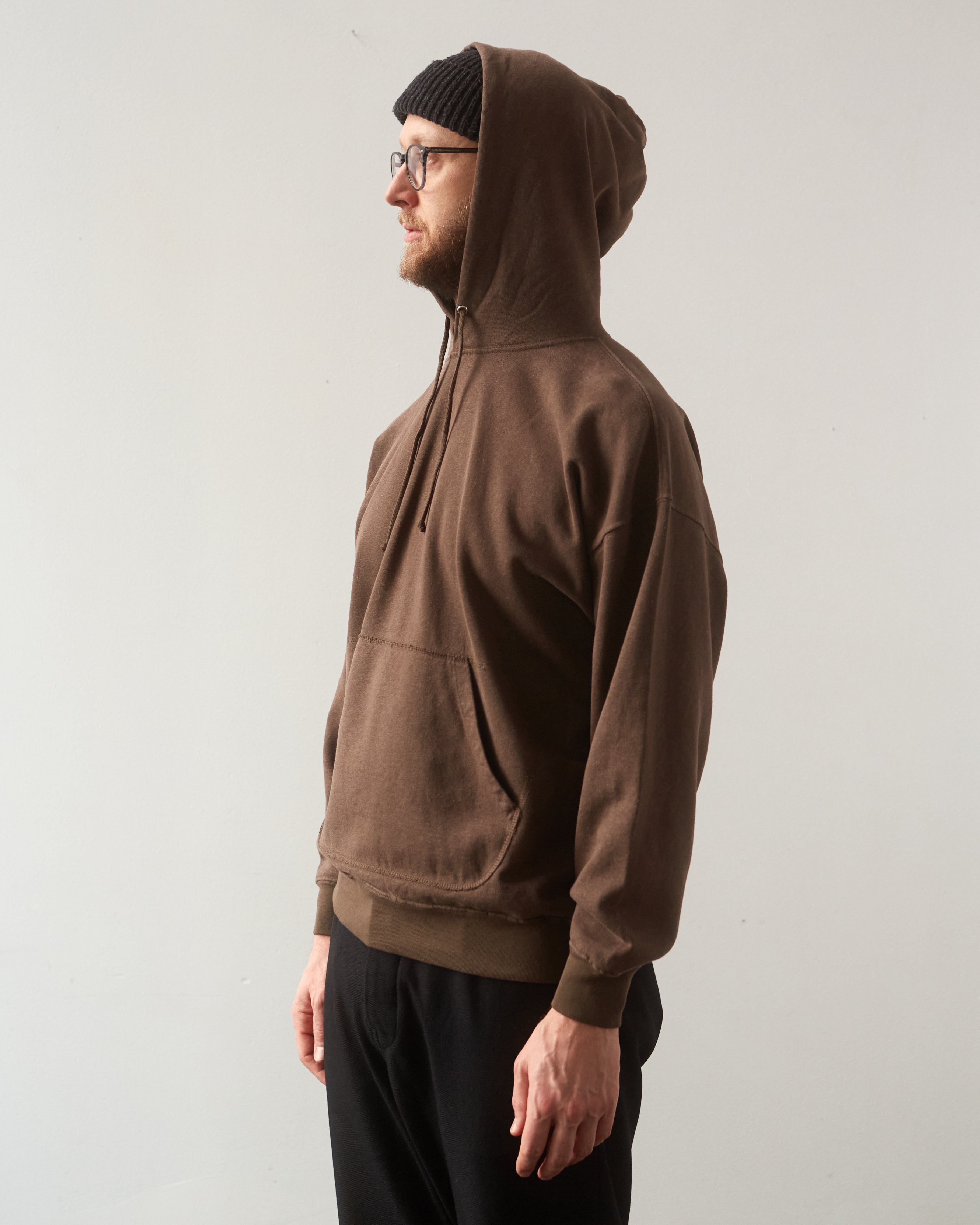 Evan Kinori Hooded Sweatshirt, Faded Brown – Glasswing