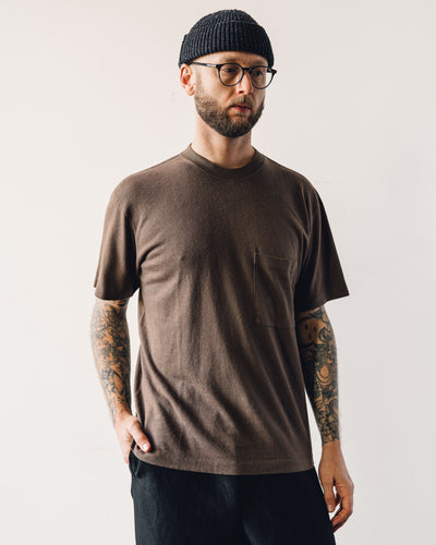 Evan Kinori Pocket Tee, Faded Brown