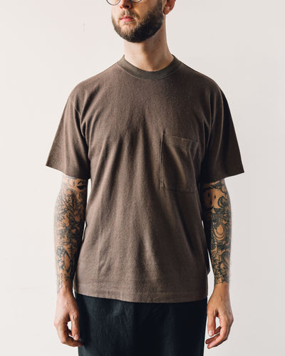 Evan Kinori Pocket Tee, Faded Brown