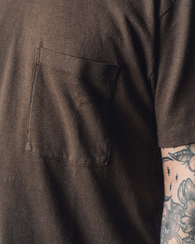 Evan Kinori Pocket Tee, Faded Brown