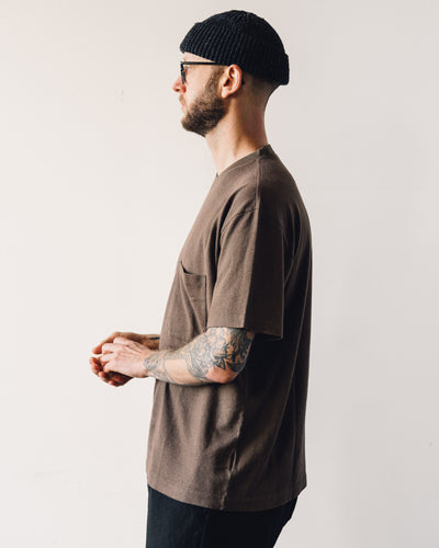 Evan Kinori Pocket Tee, Faded Brown