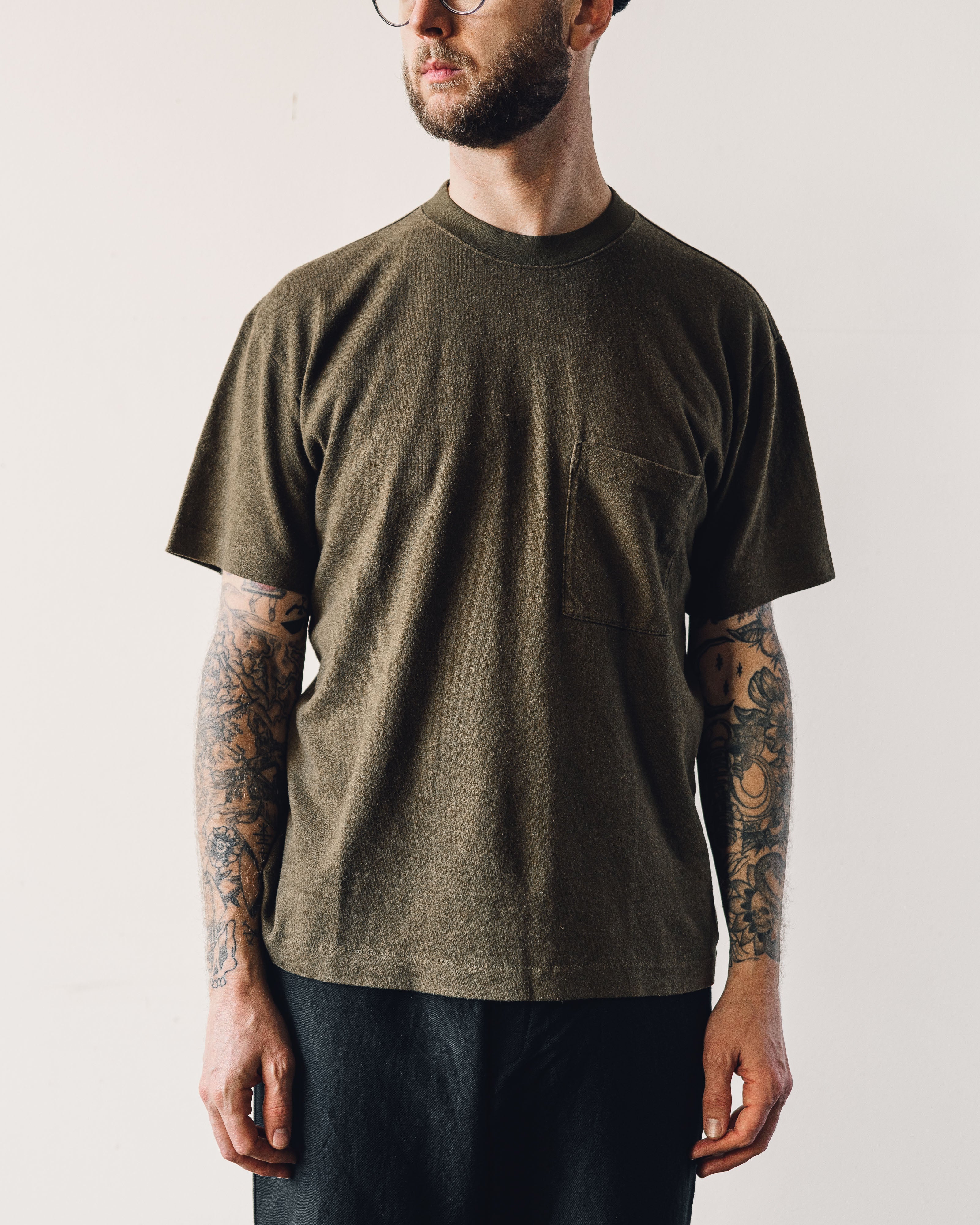 Evan Kinori Pocket Tee, Moss – Glasswing