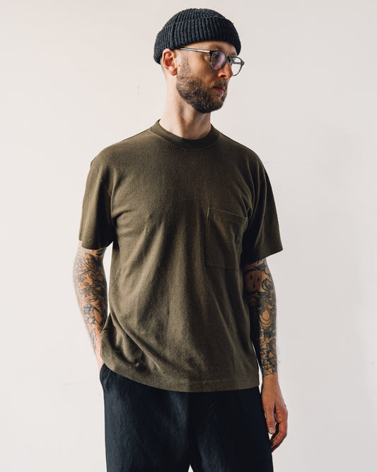 Evan Kinori Pocket Tee, Moss