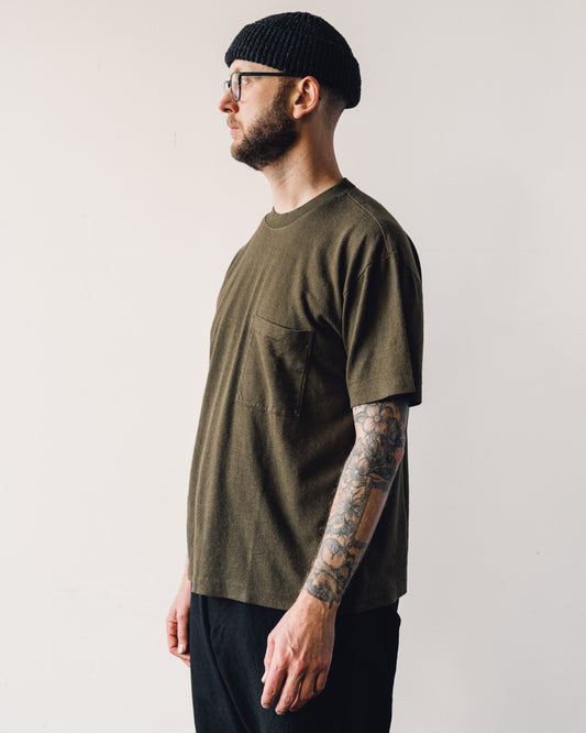 Evan Kinori Pocket Tee, Moss