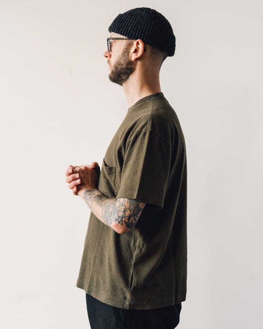 Evan Kinori Pocket Tee, Moss