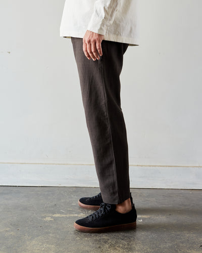 Evan Kinori Single Pleat Pant, Glen Check