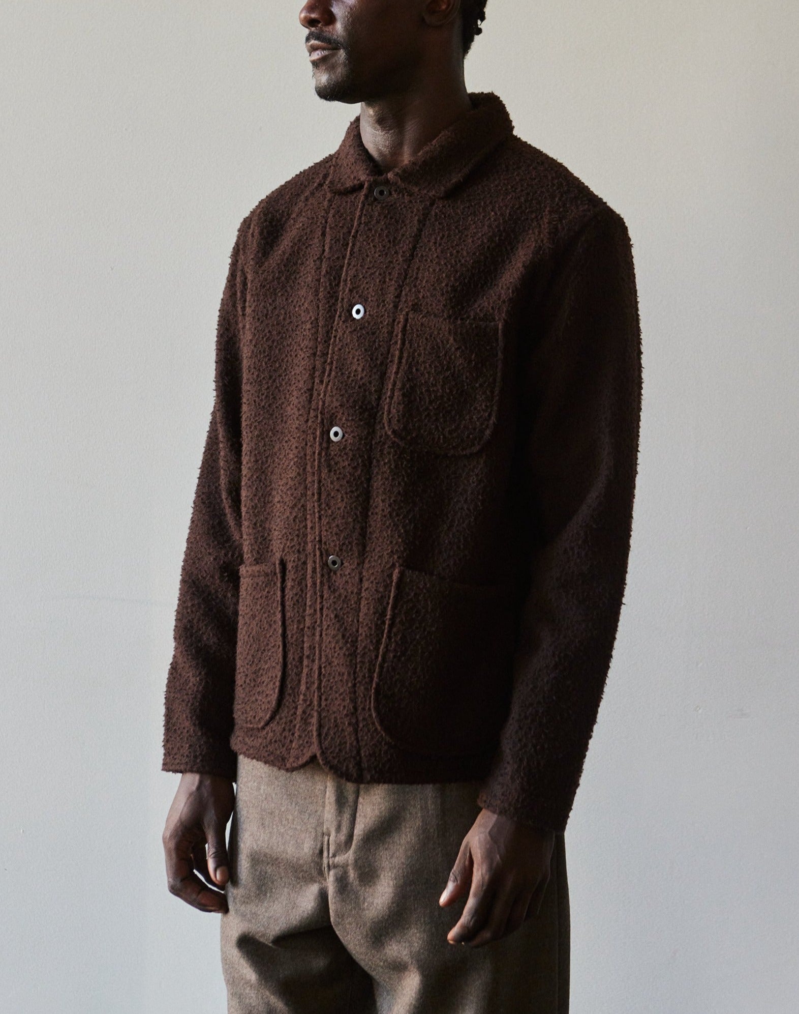 Evan Kinori Three Pocket Jacket, Brown | Glasswing