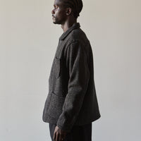 Evan Kinori Three Pocket Jacket, Herringbone Charcoal