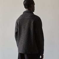 Evan Kinori Three Pocket Jacket, Herringbone Charcoal