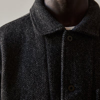 Evan Kinori Three Pocket Jacket, Herringbone Charcoal