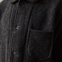 Evan Kinori Three Pocket Jacket, Herringbone Charcoal