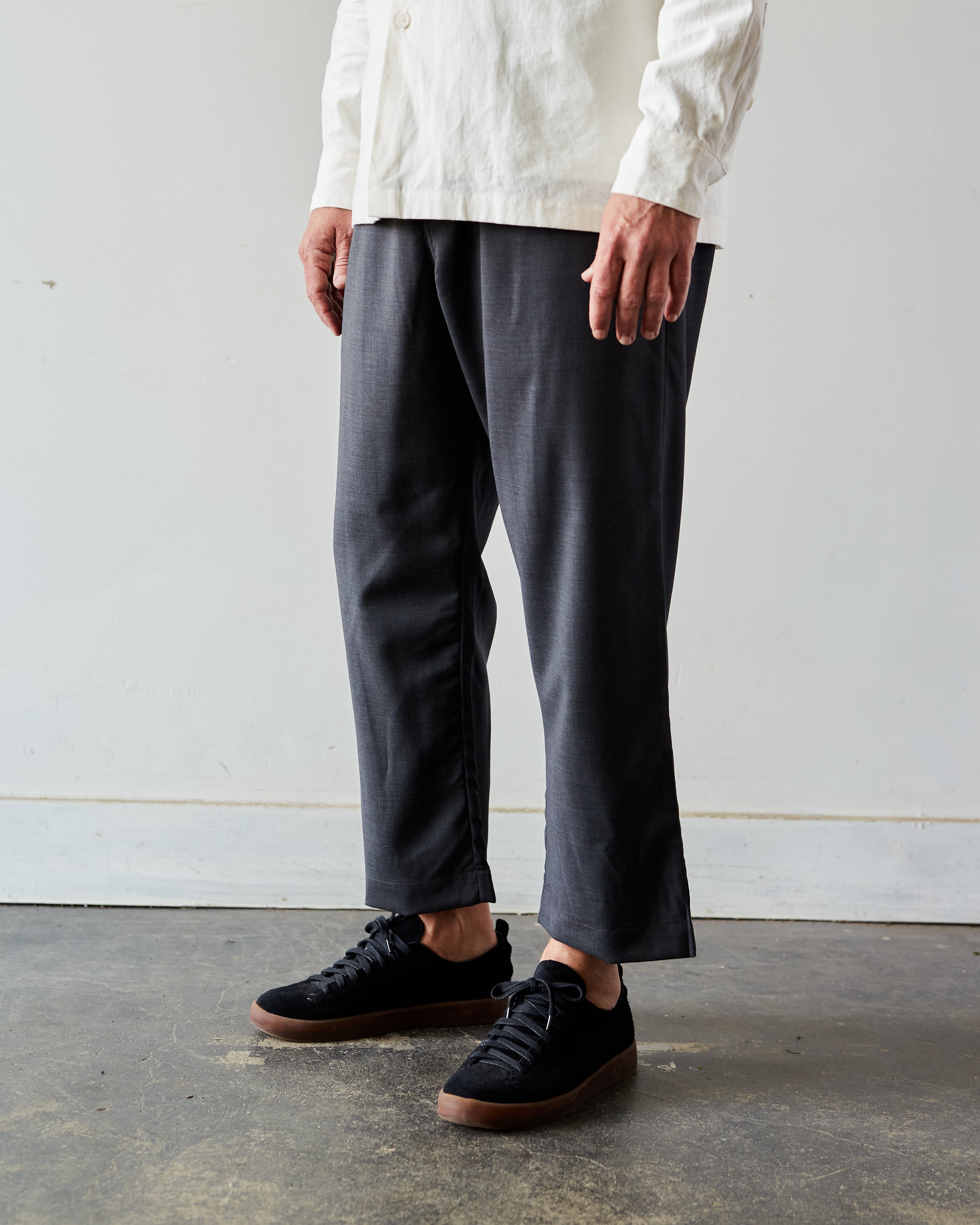 Evan Kinori Tropical Wool Elastic Pant, Grey – Glasswing