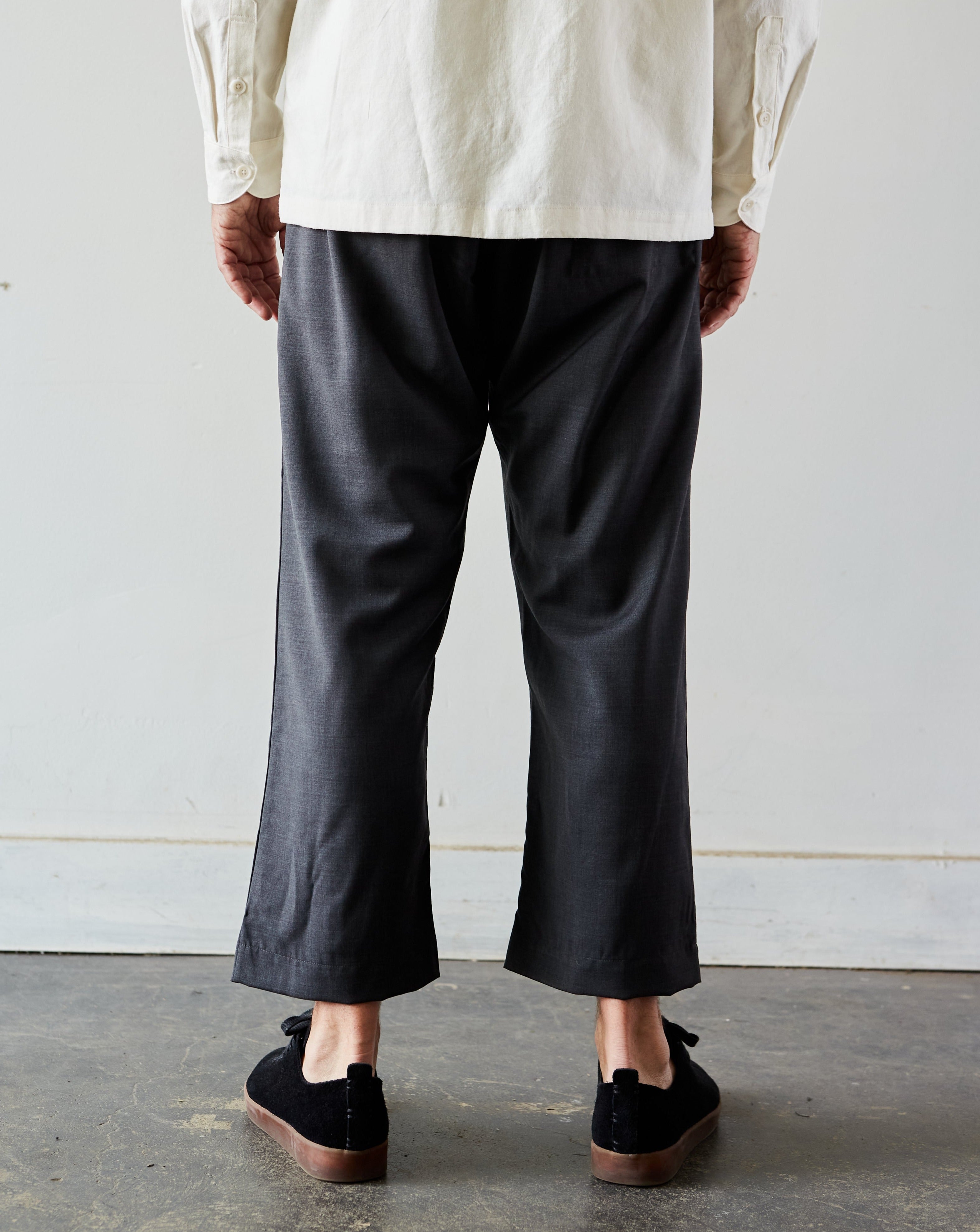 Evan Kinori Tropical Wool Elastic Pant, Grey – Glasswing