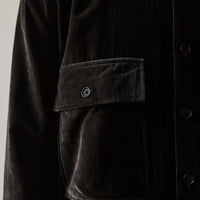 Evan Kinori Velvet Big Shirt, Natural Black