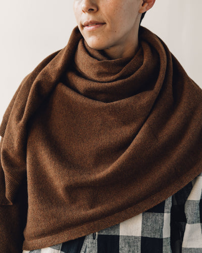 Evan Kinori Large Woven Scarf, Rust