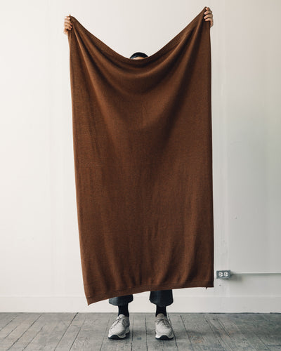 Evan Kinori Large Woven Scarf, Rust