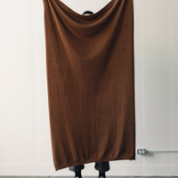 Evan Kinori Knit Shawl, Rust