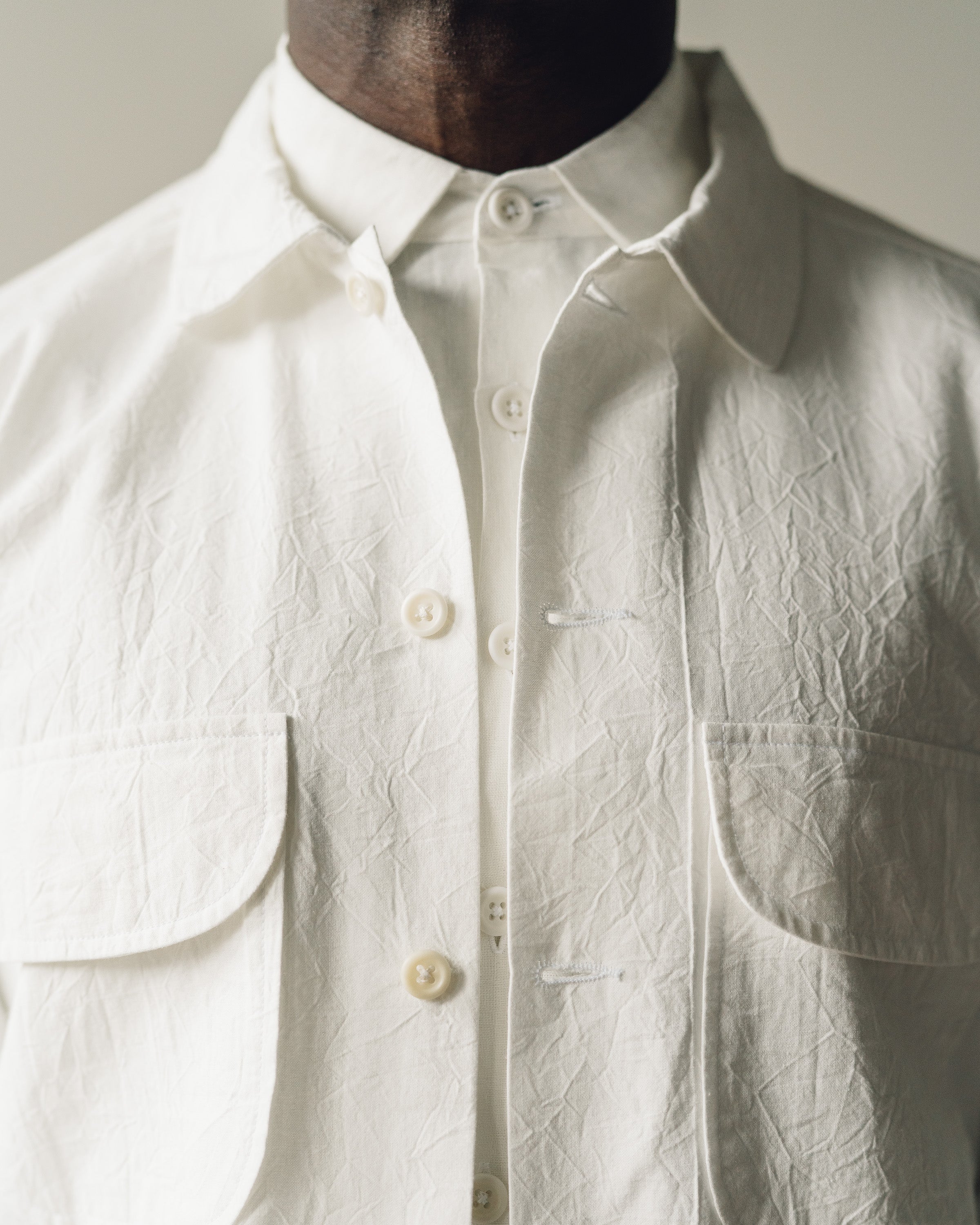 Evan Kinori Field Shirt, White – Glasswing