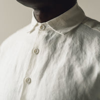 Evan Kinori Flat Hem Shirt, White