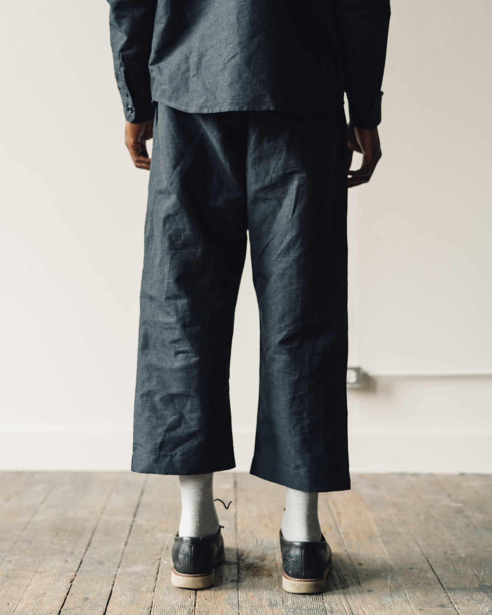 Evan Kinori Elastic Pant, Navy/Grey