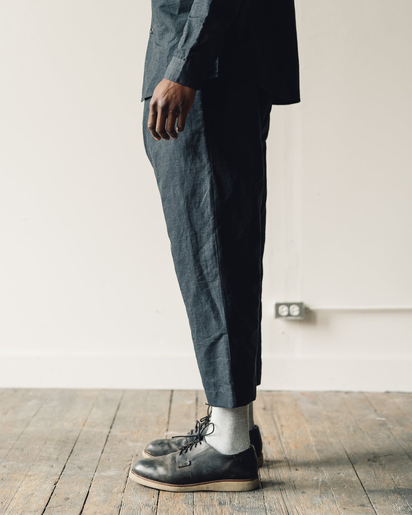 Evan Kinori Elastic Pant, Navy/Grey