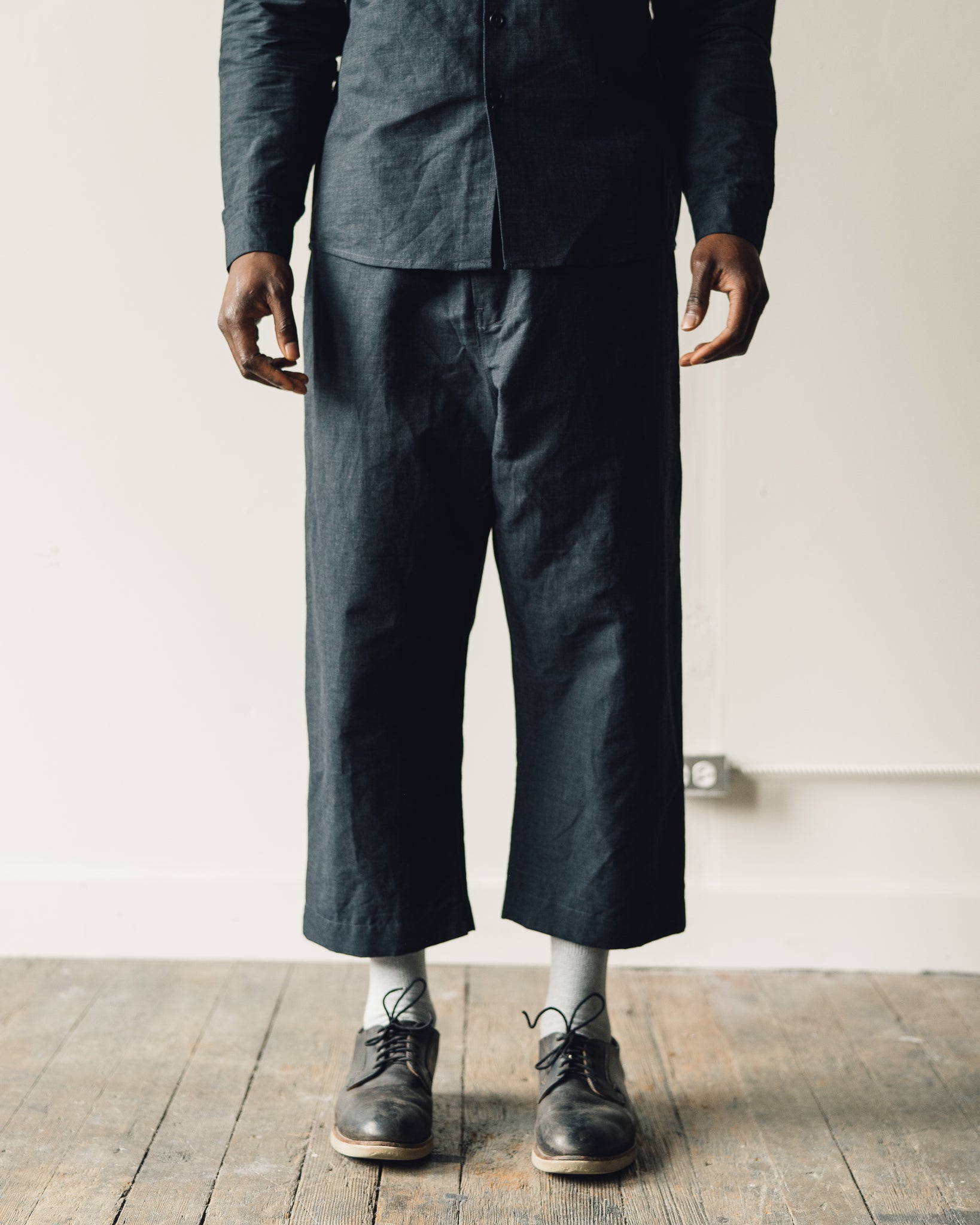 Evan Kinori Elastic Pant, Navy/Grey | Glasswing