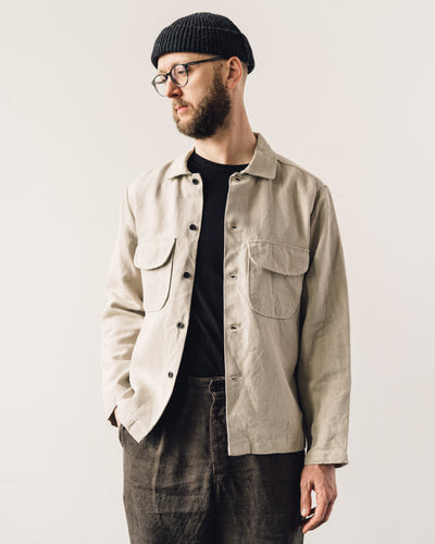 Evan Kinori Field Shirt, Natural Canvas