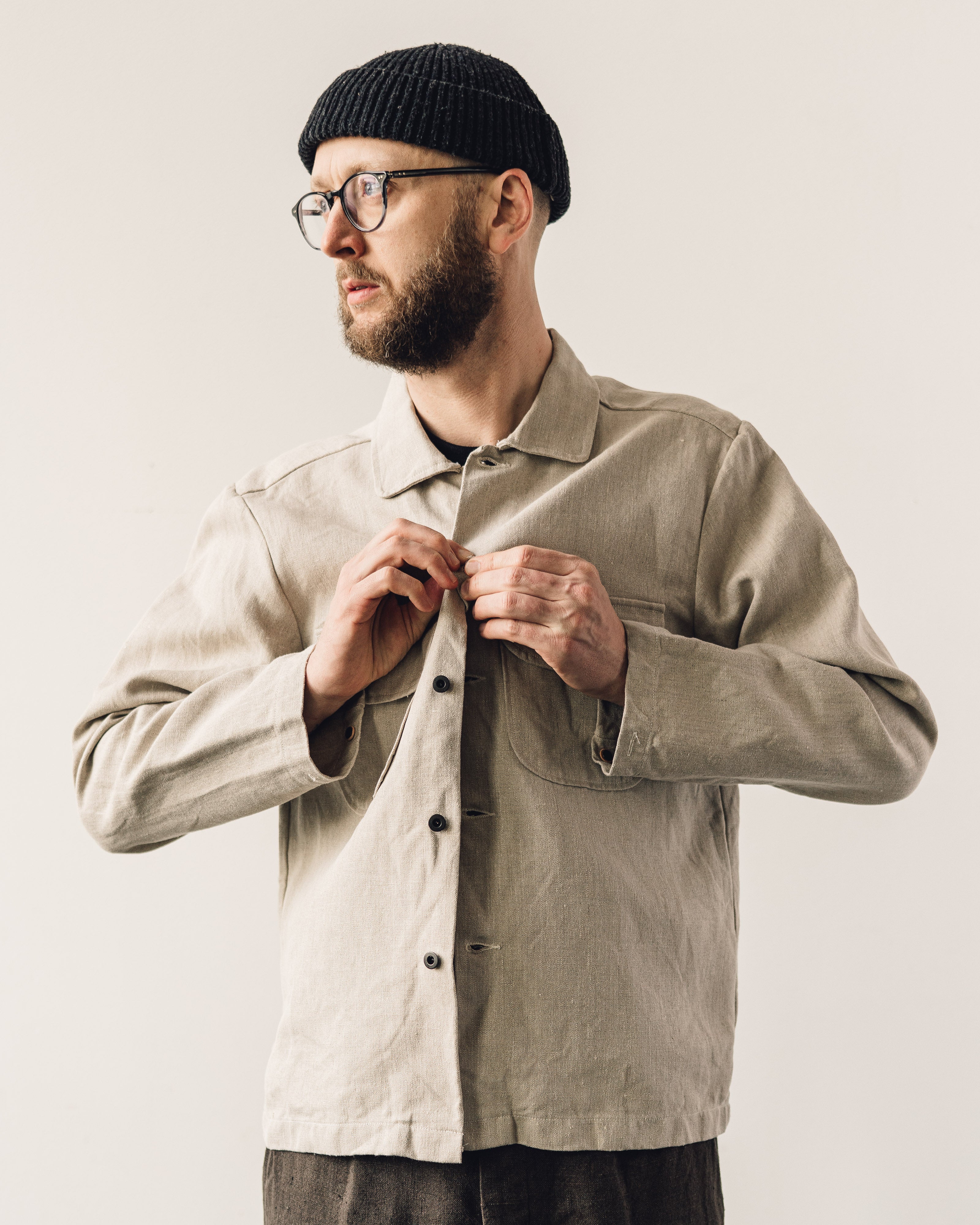 EVAN KINORI FIELD SHIRT M エバンキノリ ジャケット Evan Kinori Field Shirt, Kakishibu – Glasswing