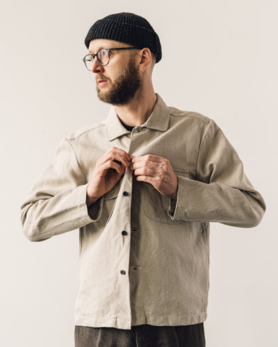 Evan Kinori Field Shirt, Natural Canvas