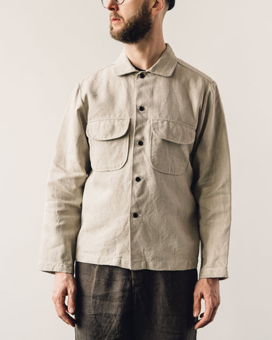 Evan Kinori Field Shirt, Natural Canvas