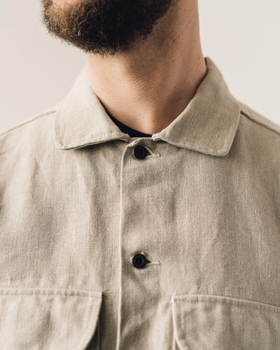 Evan Kinori Field Shirt, Natural Canvas