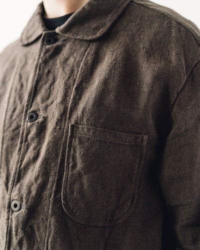 Evan Kinori Three Pocket Jacket, Anthracite Linen