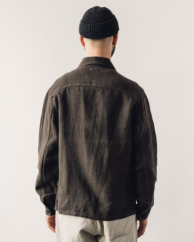 Evan Kinori Three Pocket Jacket, Anthracite Linen