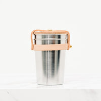 Yield Leather & Steel Cup Set