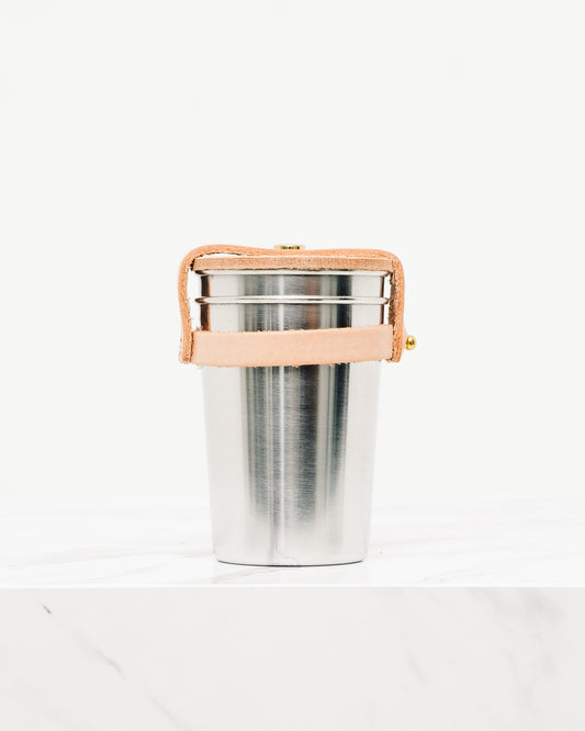YIELD Leather and Steel Cup Set YIELD Leather and Steel Cup Set