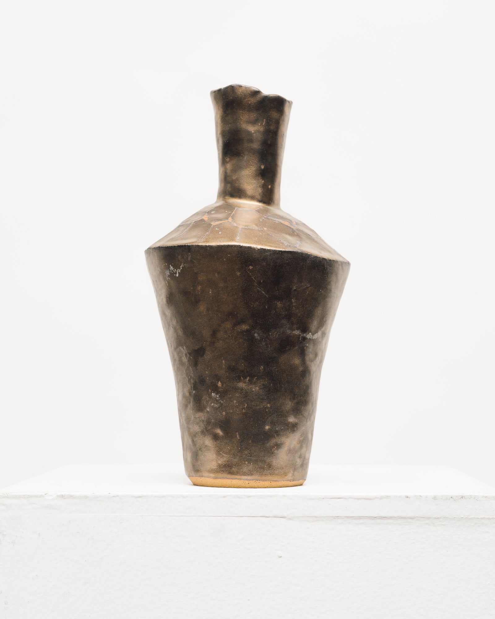 Ayame Bullock Bronze Tortoise Shell Vase
