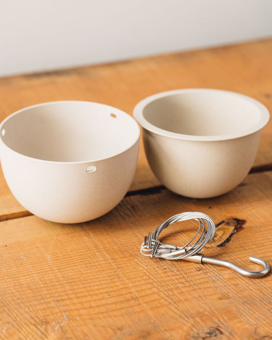 kinto hanging planter Kinto Hanging Pot, Beige – Glasswing
