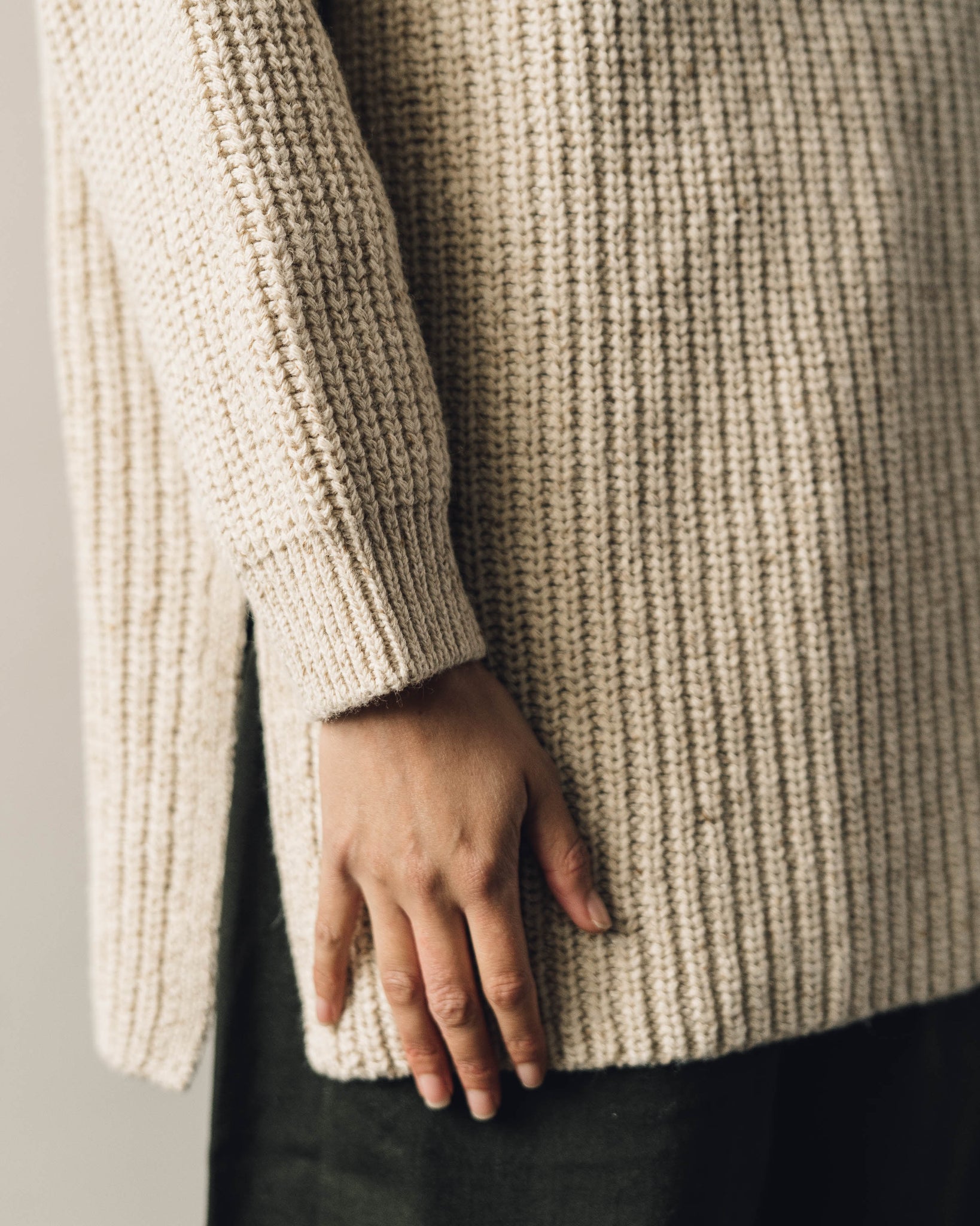 Cordera Chunky Soft Wool Sweater, Natural