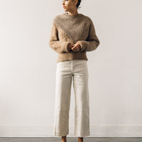 Cordera Soft Wool Asymmetric Sweater, Camel