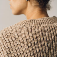 Cordera Soft Wool Asymmetric Sweater, Camel