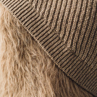 Cordera Soft Wool Asymmetric Sweater, Camel