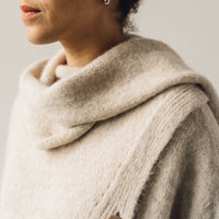 Cordera Alpaca Scarf Neck Coat, Beige
