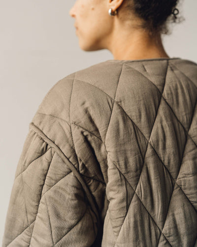 Micaela Greg Long Quilt Jacket, Dusty Olive