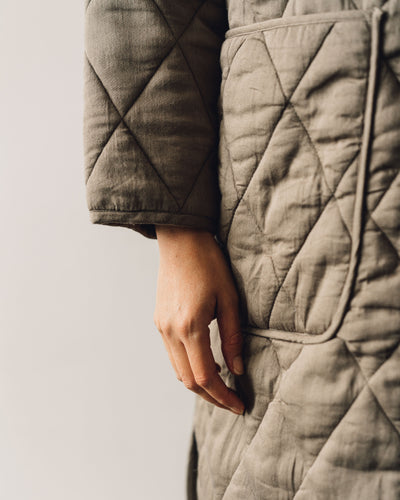 Micaela Greg Long Quilt Jacket, Dusty Olive