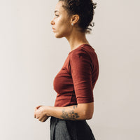 YMC Charlotte Tee, Burgundy