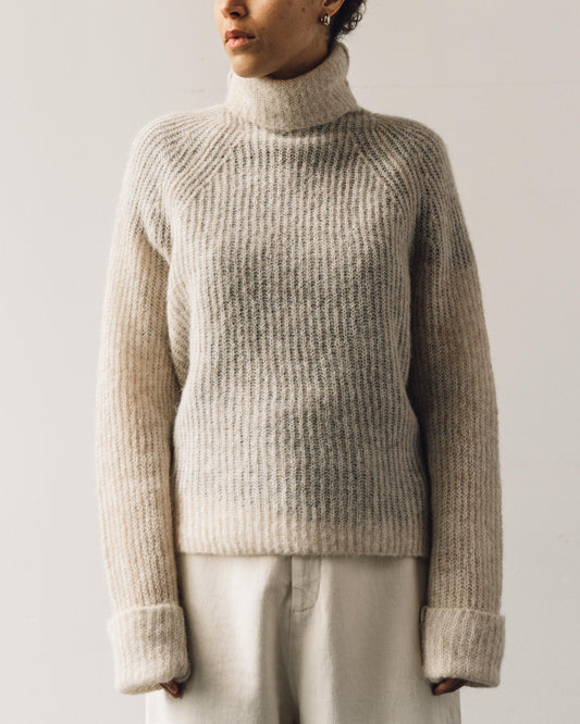 Cordera Soft Alpaca Turtleneck Sweater, Beige