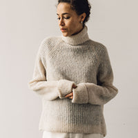 Cordera Soft Alpaca Turtleneck Sweater, Beige