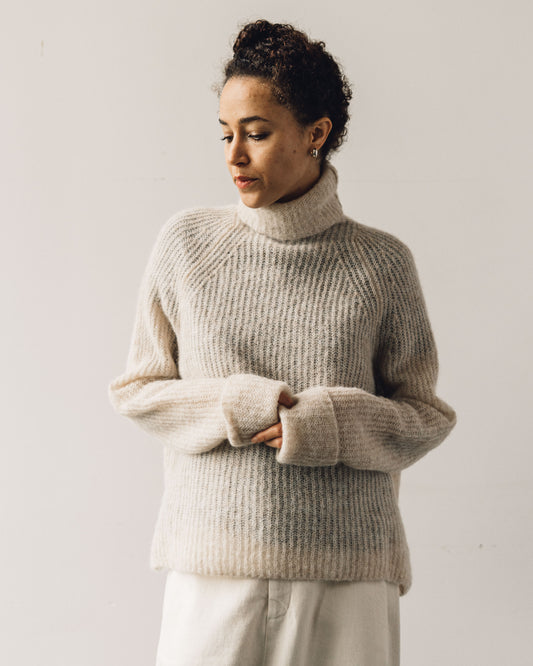 Cordera Soft Alpaca Turtleneck Sweater, Beige