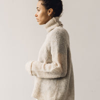 Cordera Soft Alpaca Turtleneck Sweater, Beige